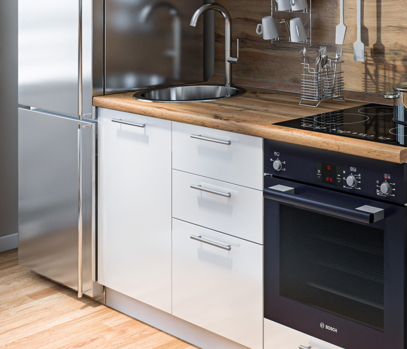 Кухонные гарнитуры, Кухонный гарнитур Регина Белый/Анна МДФ Белый глянец 1,6 м