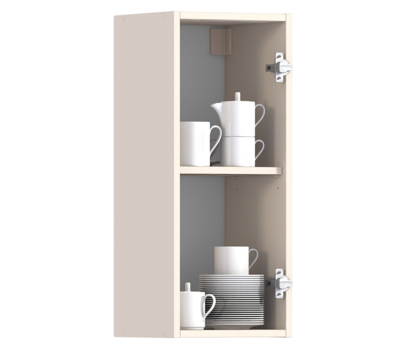 , Полка с витриной Регина Песочный Дуб Сантана Светлый  300