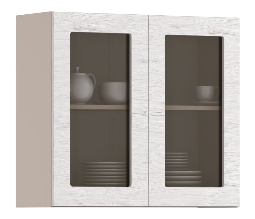 Регина, Регина шкаф навесной со стеклом 2 дв 80х72 см