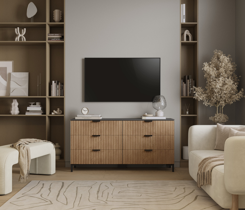 Комоды, Комод Тренд СБ-3442 6 ящиков