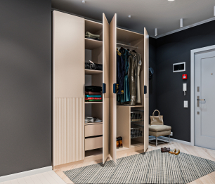 Шкаф 4-дверный 2м МАКС Джаз Кашемир