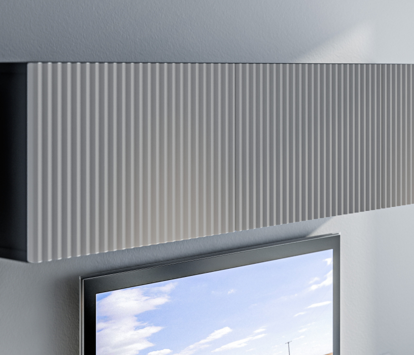 Стенки для гостиной, Гостиная (стенка) 2 Тренд на ножках Диамант серый / МДФ Джаз Светло-серый