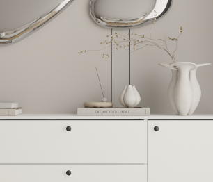 Комод Тренд СБ-3443 3 ящика, 2 двери Белый/Белла Белый Альпийский