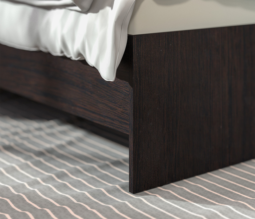 Кровати 90 см, Кровать Терра СБ-2527 венге с основанием и матрасом Эко4 90х200