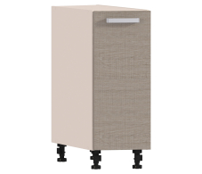 , Стол торцевой глуб. Регина Песочный с фасадом Дуб Сантана Светлый