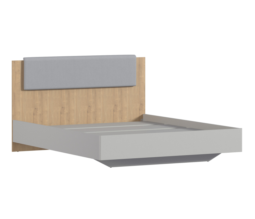 Кровати 160 см, Кровать (1600) Милан СБ-3270 Серый,Дуб Гамильтон