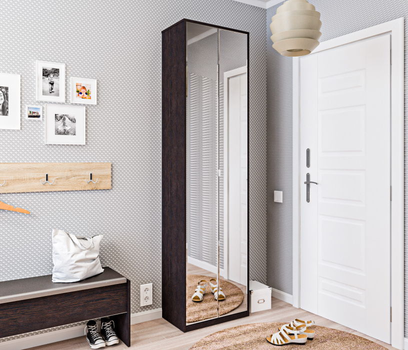 Для одежды, Шкаф 2-х дверный с зеркалом Афина СБ-2231