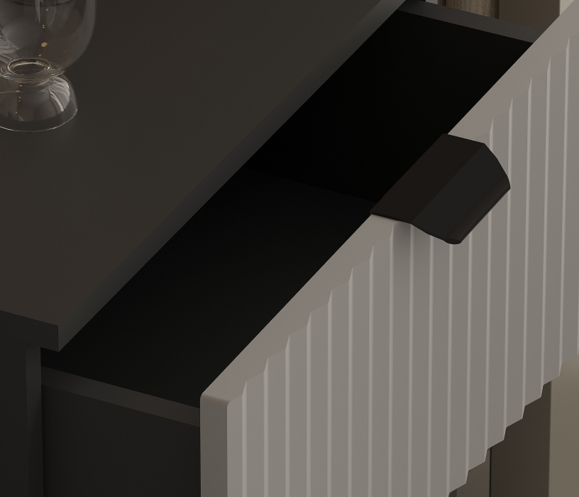 Прикроватные тумбы, Тренд СБ-3459 Тумба Диамант серый/МДФ Джаз Серый