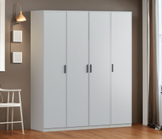 Для одежды, Шкаф четырехдверный Макс 2000 мм, вариант №1 (ЛДСП/МДФ)