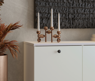 Комод Тренд СБ-3447 2 ящика, 1 дверь Белый Альпийский