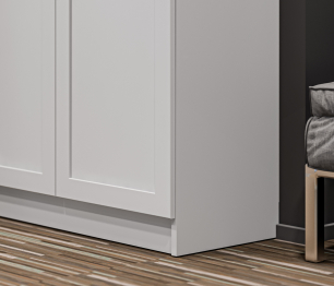 Стеллаж Твин СБ-3380 Белый с двумя глухими фасадами