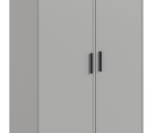 Шкаф 2 дверный Милан СБ-3263 Серый/МДФ Светло серый