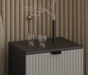 Тренд СБ-3459 Тумба Диамант серый/МДФ Джаз Серый