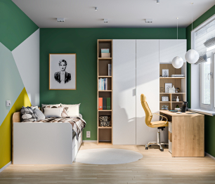 Мальта Спальня комплект со столом и кроватью 900