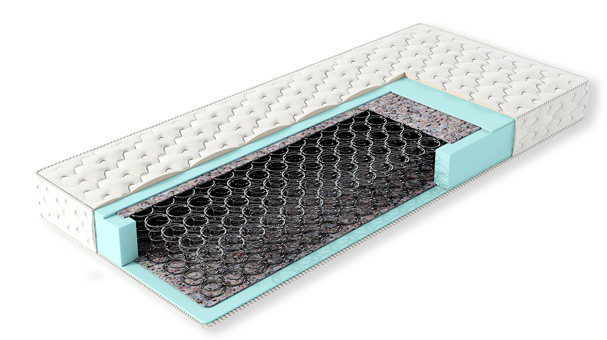 Кровати 90 см, Кровать Прованс СБ-2887/1 дуб сонома/белый с матрасом Эко4 90х200