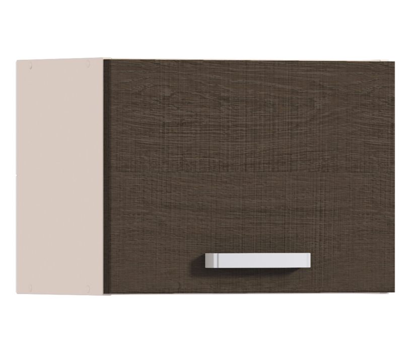 , Полка над вытяжкой Регина Песочный с фасадом Дуб Сантана Темный  500