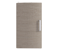 , Полка торцевая с гнутым фасадом Регина Песочный Дуб Сантана Светлый