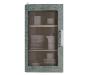 Регина шкаф навесной торцевой со стеклом 1 дв 27х72 см