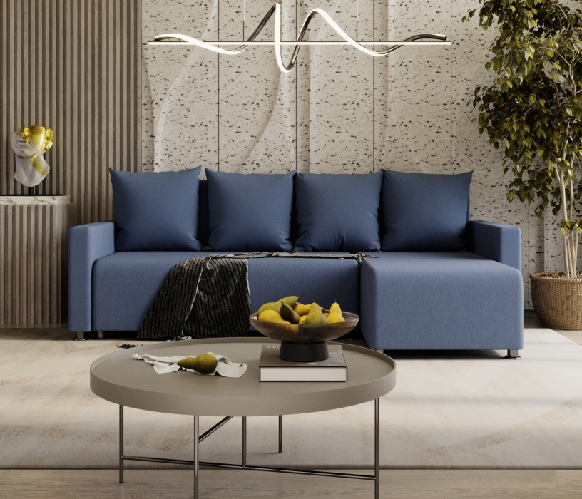 Диваны угловые, Угловой диван-кровать Челси, рогожка