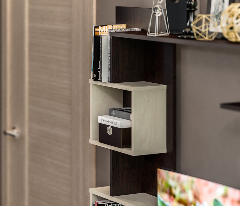 Стенки для гостиной, Стенка Интеро СБ-2741 Венге Камиро/Дуб Паллада