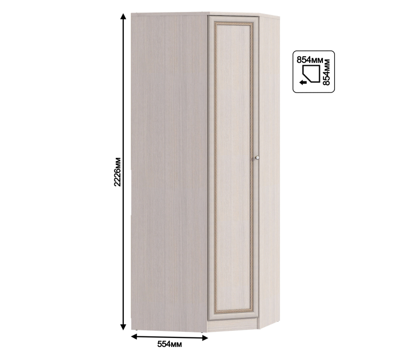 Угловые шкафы, Шкаф угловой Грация СБ-2199