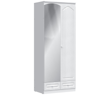 В спальню, Шкаф 2-х дверный с зеркалом Левый Амалия СБ-990