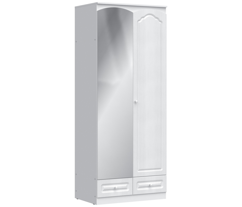 В спальню, Шкаф 2-х дверный с зеркалом Левый Амалия СБ-990