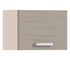 , Полка над вытяжкой Регина Песочный с фасадом Дуб Сантана Светлый  500