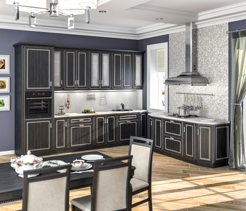 Кухонные гарнитуры, Регина Песочный/Дуб Шеффилд 2400