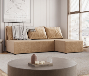 Диван-кровать Комо угловой, микровелюр