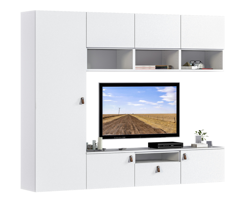 Стенки для гостиной, Гостиная (стенка) Тренд Белый / ЛДСП Белла Белый Альпийский