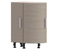 , Стол торцевой Регина Песочный с гнутым фасадом Дуб Сантана Светлый