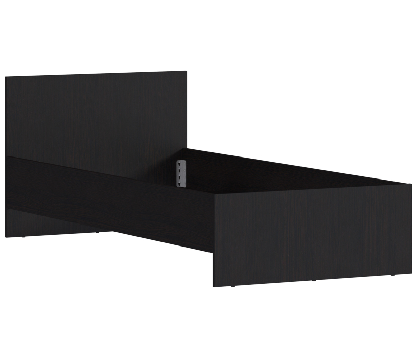 Кровати 90 см, Кровать Терра СБ-2527 венге с основанием и матрасом Эко4 90х200