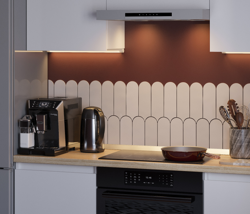 Кухонные гарнитуры, Кухонный гарнитур Леон угловой 210х140 см, белый