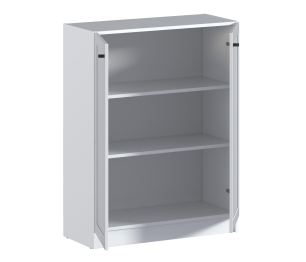 Стеллаж Твин СБ-3380 Белый с двумя глухими фасадами