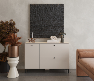 Комод Тренд СБ-3447 2 ящика, 1 дверь Кашемир серый