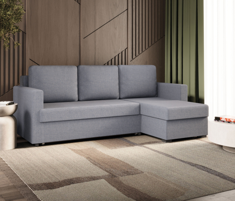 Диваны угловые в гостиную, Угловой диван Джессика, Рогожка