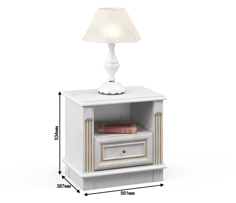Прикроватные тумбы, Тумба прикроватная Версаль СБ-2050