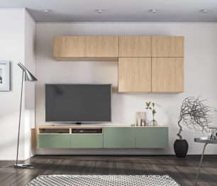 Гостиная Тренд Дуб Винченца/Белла Камыш