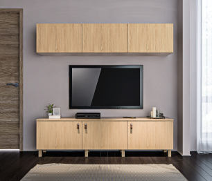 Гостиная (стенка) на ножках Тренд Дуб Винченца / ЛДСП Дуб Винченца