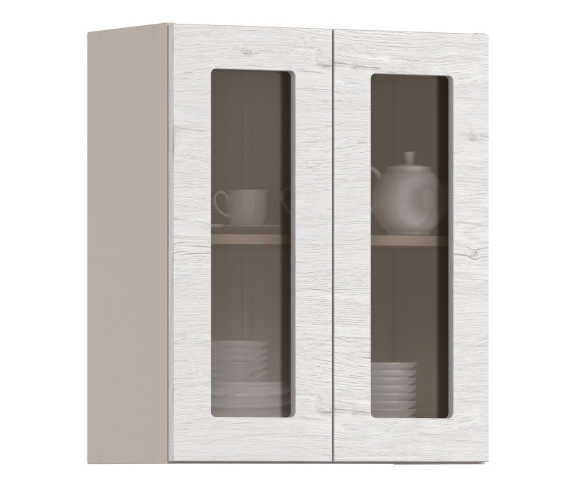 Регина, Регина шкаф навесной со стеклом 2 дв 60х72 см