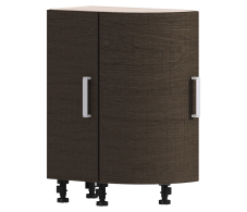 , Стол торцевой Регина Песочный с гнутым фасадом Дуб Сантана Темный