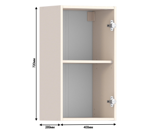 Полка с витриной Регина Песочный Дуб Сантана Светлый  400