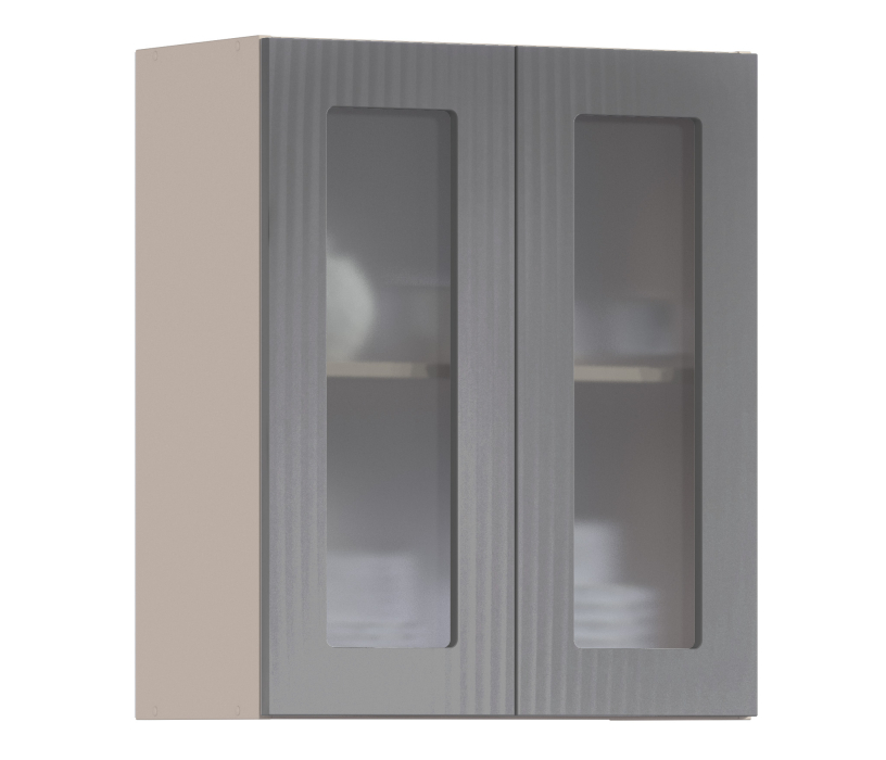 Роял, Роял шкаф навесной со стеклом 2 дв 60х72 см