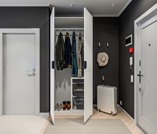 Шкаф 2-дверный 1м МАКС Джаз Белый