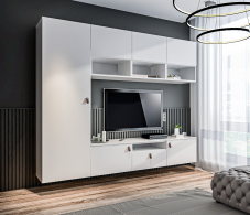 Стенки для гостиной, Гостиная (стенка) Тренд Белый / ЛДСП Белла Белый Альпийский