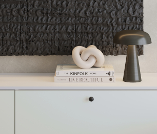 Комод Тренд СБ-3447 2 ящика, 1 дверь Белый Альпийский