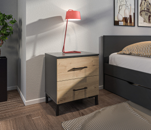 Тренд СБ-3459 Тумба Диамант серый/ЛДСП Лофт Дуб дикий