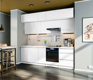 Кухонный гарнитур Леон прямой 2600 см