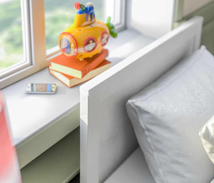 Кровати 90 см, Кровать Прованс СБ-2563 дуб сонома/белый с основанием и матрасом Эко4 90х200